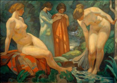 Women at the Forest Spring by Ludwig von Hofmann